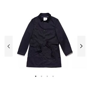 American Trench Navy Belted Trench Coat - Size 42